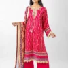 Meerak 3PC UnstitchedEmbroidered Lawn Suit
