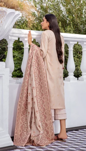 Kalam 3PC Unstitched Embroidered Jacquard Lawn Suit