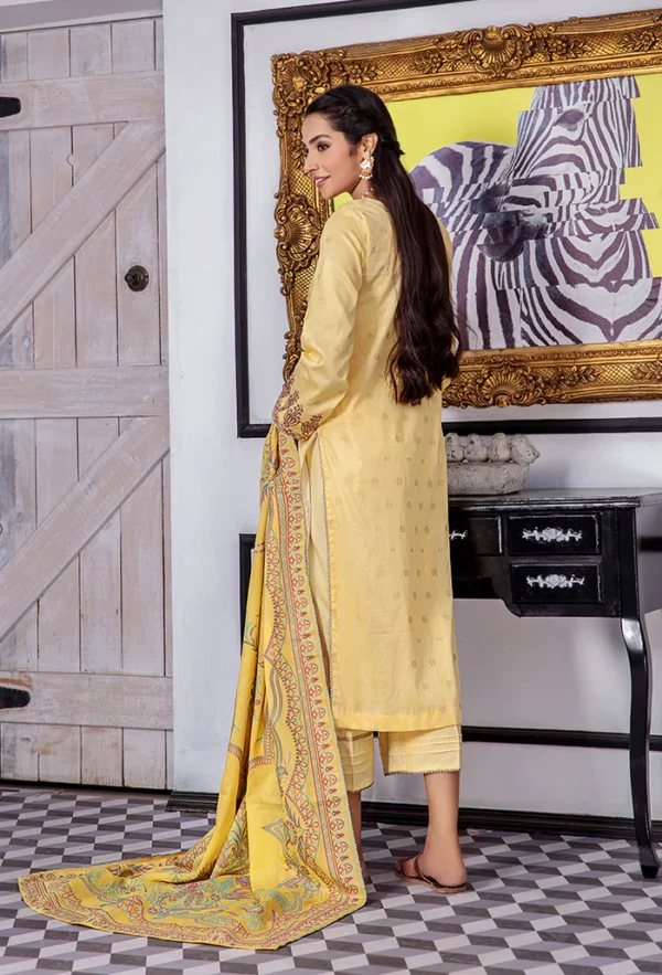 Kalam 3PC Unstitched Embroidered Jacquard Lawn Suit